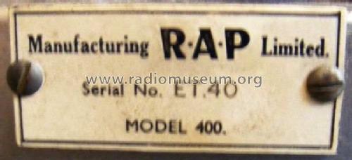 400; RAP R.A.P. Ltd., (ID = 2144782) Radio