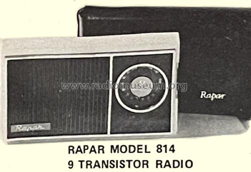 Rapar 9 Transistor 814; Rapar, Radio Parts (ID = 2940677) Radio