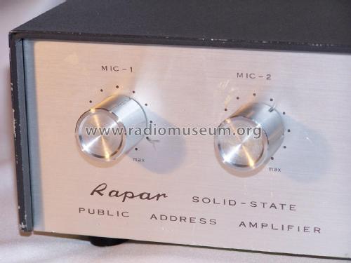 Rapar Solid State Public Address Amplifier. TPA-30; Rapar, Radio Parts (ID = 2397107) Ampl/Mixer