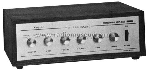 Rapar Solid State Stereo Amplifier RP242; Rapar, Radio Parts (ID = 2436986) Ampl/Mixer