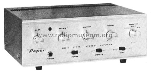 Rapar Solid State Stereo Amplifier A303; Rapar, Radio Parts (ID = 2440179) Ampl/Mixer