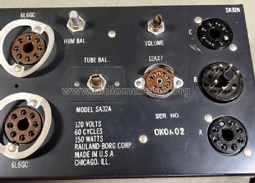 Amplifier SA32A; Rauland Corp.; (ID = 2884931) Ampl/Mixer