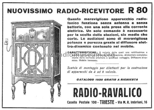 Radio-Ricevitore R80; Radio-Ravalico; (ID = 1855442) Radio