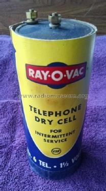 Telephone Dry Cell - For Intermittent Service - 1½ Volts 6 TEL.; Ray-O-Vac / Rayovac, (ID = 1733586) Fuente-Al