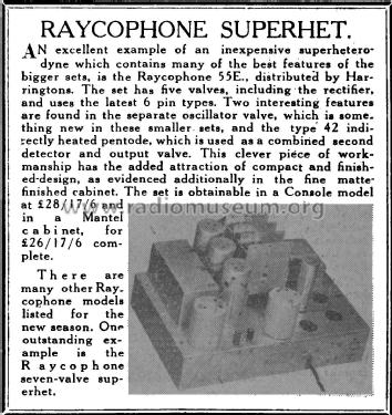 55E ; Raycophone Ltd., (ID = 2415354) Radio