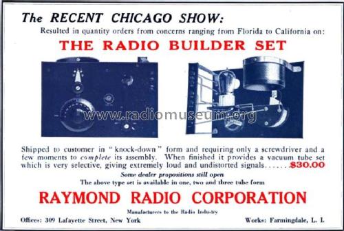 Knock-Down 2-tube ; Raymond Radio Corp.; (ID = 1696920) Kit