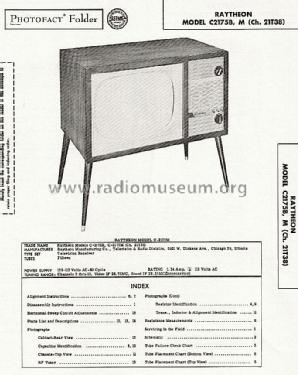 C2175M Ch= 21T38; Raytheon Mfg. Co.; (ID = 1768287) Télévision