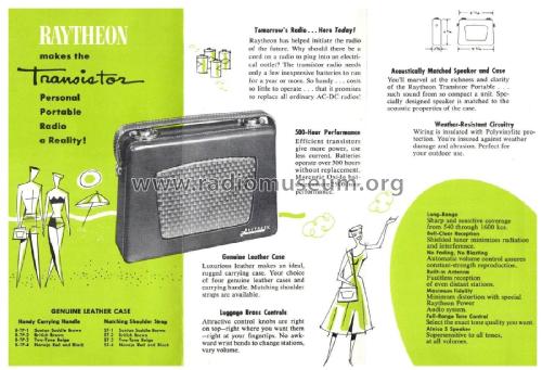 Transistor Radio 8TP1 Ch= 8RT1; Raytheon Mfg. Co.; (ID = 2940067) Radio