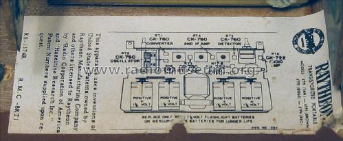 Transistor Radio 8TP4 Ch= 8RT1; Raytheon Mfg. Co.; (ID = 1370873) Radio