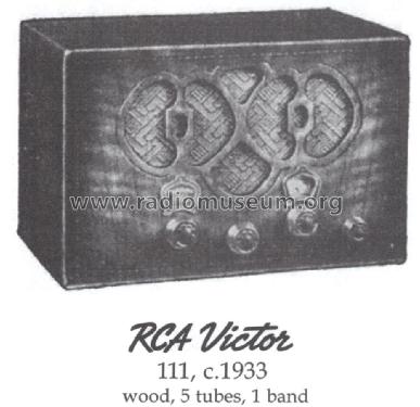 111 ; RCA RCA Victor Co. (ID = 1465023) Radio