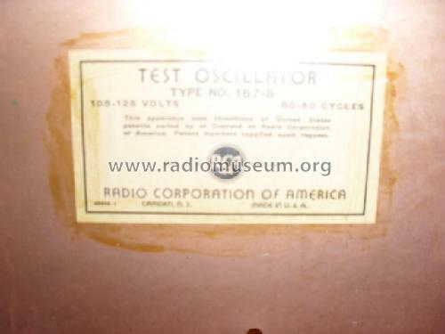 Test Oscillator 167-B; RCA RCA Victor Co. (ID = 1483842) Ausrüstung