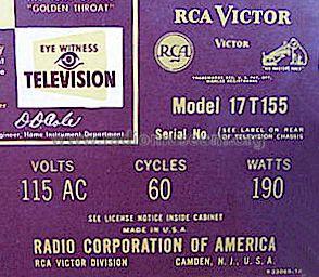 Preston 17T155 Ch= KCS66; RCA RCA Victor Co. (ID = 575267) Television