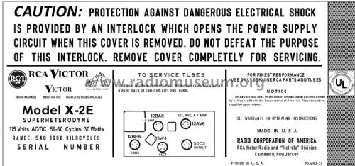 1-X-2E 'The Sportflair' Ch= RC-1202A; RCA RCA Victor Co. (ID = 2913060) Radio