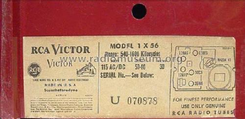 1X56 Ch= RC 1104D; RCA RCA Victor Co. (ID = 383290) Radio