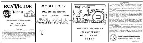 1X57 Ch= RC 1104-1; RCA RCA Victor Co. (ID = 2916588) Radio