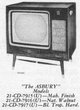 21-CD-7917U 'The Asbury' Ch= CTC5R; RCA RCA Victor Co. (ID = 1554299) Television