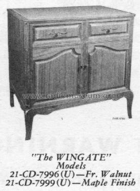 21-CD-7996U 'The Wingate' Ch= CTC5AB; RCA RCA Victor Co. (ID = 1554838) Television