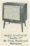 21-CT-661U Seville 21' Ch = CTC4; RCA RCA Victor Co. (ID = 1272731) Television