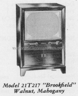 21T217 'Brookfield' Ch= KCS72A; RCA RCA Victor Co. (ID = 1241425) Television