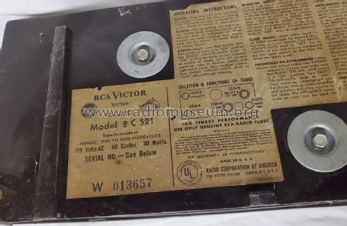 2-C-521 Ch= RC-1120-B; RCA RCA Victor Co. (ID = 2878558) Radio
