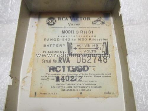 3-RH-31 Ch= RC-1199D; RCA RCA Victor Co. (ID = 2373849) Radio