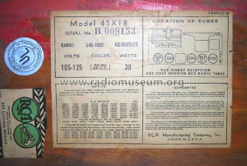 45X18 Ch= RC-541C; RCA RCA Victor Co. (ID = 351805) Radio