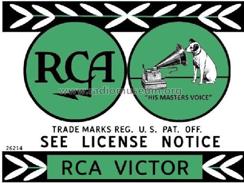 46X13 Ch= RC-456A Radio RCA RCA Victor Co. Inc.; New York NY 