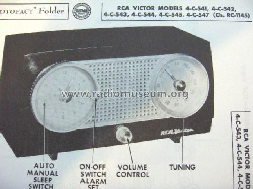 4C541 Ch= RC-1145; RCA RCA Victor Co. (ID = 1431336) Radio