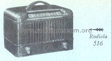 Radiola 516 Ch= RC-1001-C; RCA RCA Victor Co. (ID = 167524) Radio