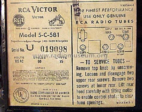 5C581 Debonaire Ch=RC-1148A; RCA RCA Victor Co. (ID = 405712) Radio