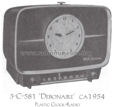 5C581 Debonaire Ch=RC-1148A; RCA RCA Victor Co. (ID = 1522633) Radio