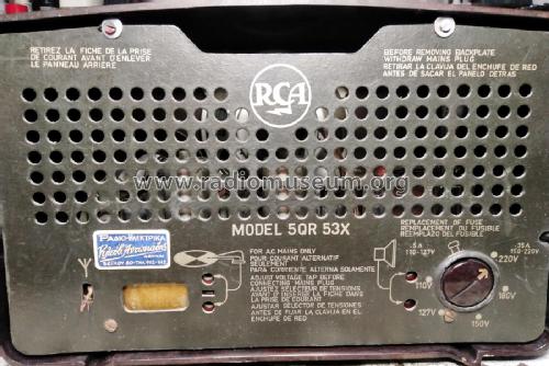 5QR-53X Ch= RC-1136C; RCA RCA Victor Co. (ID = 2765437) Radio