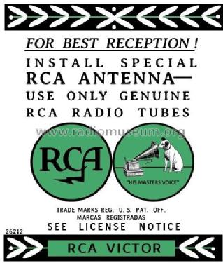 5T ; RCA RCA Victor Co. (ID = 2920817) Radio