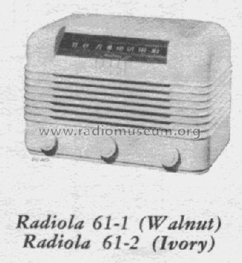 Radiola 61-2 Ch= RC-1011A; RCA RCA Victor Co. (ID = 1111041) Radio