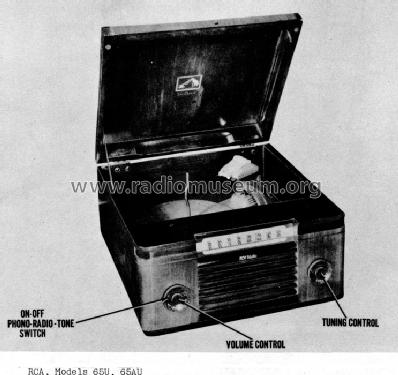 65AU RC1017A, RC1017B; RCA RCA Victor Co. (ID = 628207) Radio