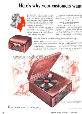 65U RC1017A, RC1017B; RCA RCA Victor Co. (ID = 1186589) Radio