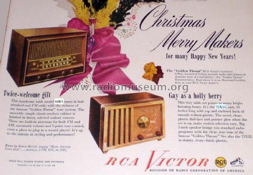 75X11 Ch= RC-1050; RCA RCA Victor Co. (ID = 2093091) Radio