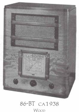 86BT ; RCA RCA Victor Co. (ID = 1521816) Radio