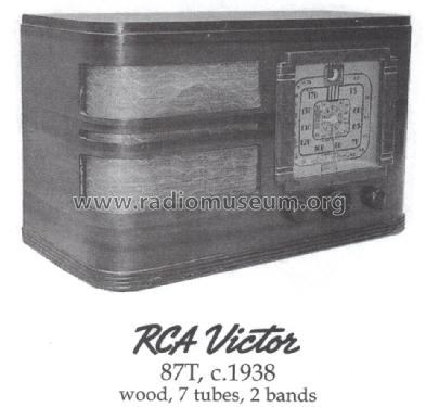 87T ; RCA RCA Victor Co. (ID = 1465008) Radio