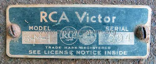 8-M-1 ; RCA RCA Victor Co. (ID = 1001534) Car Radio