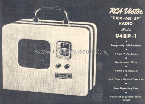 94BP1 Ch= RC-407; RCA RCA Victor Co. (ID = 195274) Radio