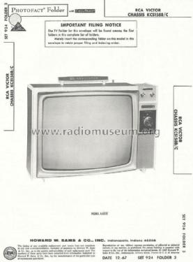 AJ153E Ch= KCS158B/C; RCA RCA Victor Co. (ID = 815990) Television
