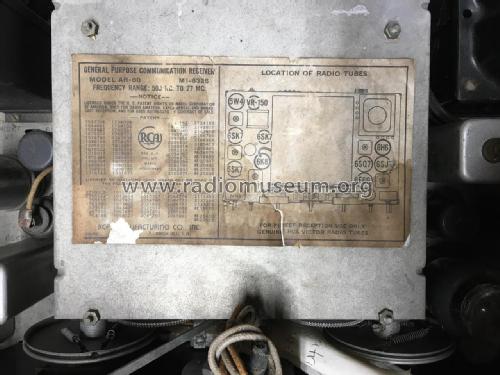 Field Communication Receiver AR-80; RCA RCA Victor Co. (ID = 2807072) Mil Re