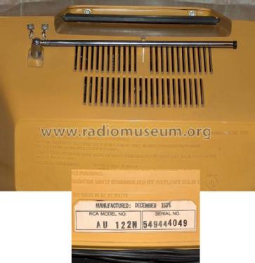 AU-122N ; RCA RCA Victor Co. (ID = 829394) Television