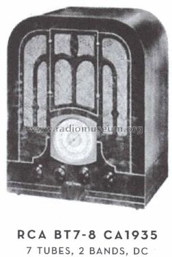 BT7-8 ; RCA RCA Victor Co. (ID = 1569993) Radio