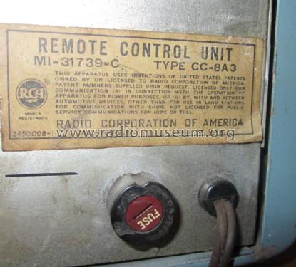 Carfone 50 MI-31739-C base station remote control unit; RCA RCA Victor Co. (ID = 1410402) Commercial TRX