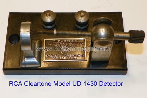 Cleartone Crystal Detector Model UD 1430; RCA RCA Victor Co. (ID = 1476901) Radio part