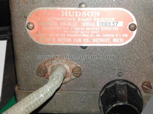 DB-37-12 ; Hudson Motor Car Co. (ID = 3043265) Autoradio