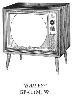 GF-611M 'Bailey' Ch= CTC16A; RCA RCA Victor Co. (ID = 1555831) Television