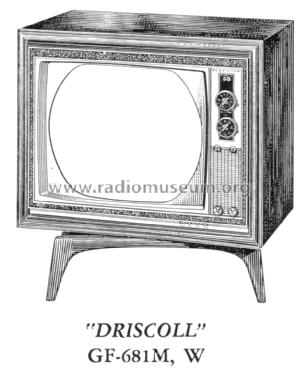 GF-681M 'Driscoll' Ch= CTC16E; RCA RCA Victor Co. (ID = 1556260) Television